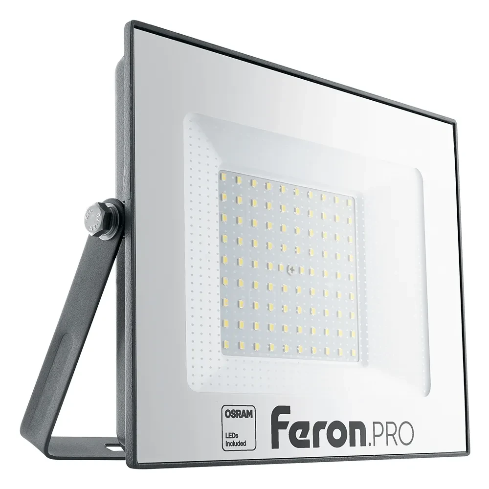 Прожектор светодиодный ДО-100w 6400К 10000Лм IP65 черный Feron.PRO Прожектор светодиодный ДО-100w 6400К 10000Лм IP65 черный Feron.PRO