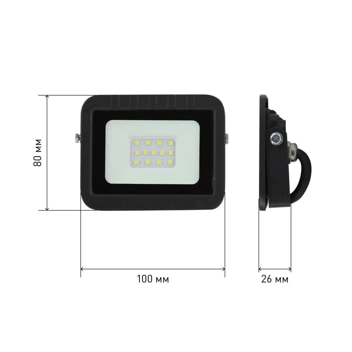 Прожектор светодиодный ДО-10W LPR-061-0-65K-010 10Вт 950Лм 6500К PRO 100x80x26 Прожектор светодиодный ДО-10W LPR-061-0-65K-010 10Вт 950Лм 6500К PRO 100x80x26