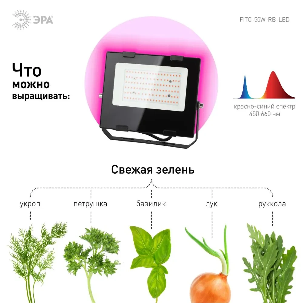 Прожектор красно-синего спектра FITO-50W-RB-LED Прожектор красно-синего спектра FITO-50W-RB-LED