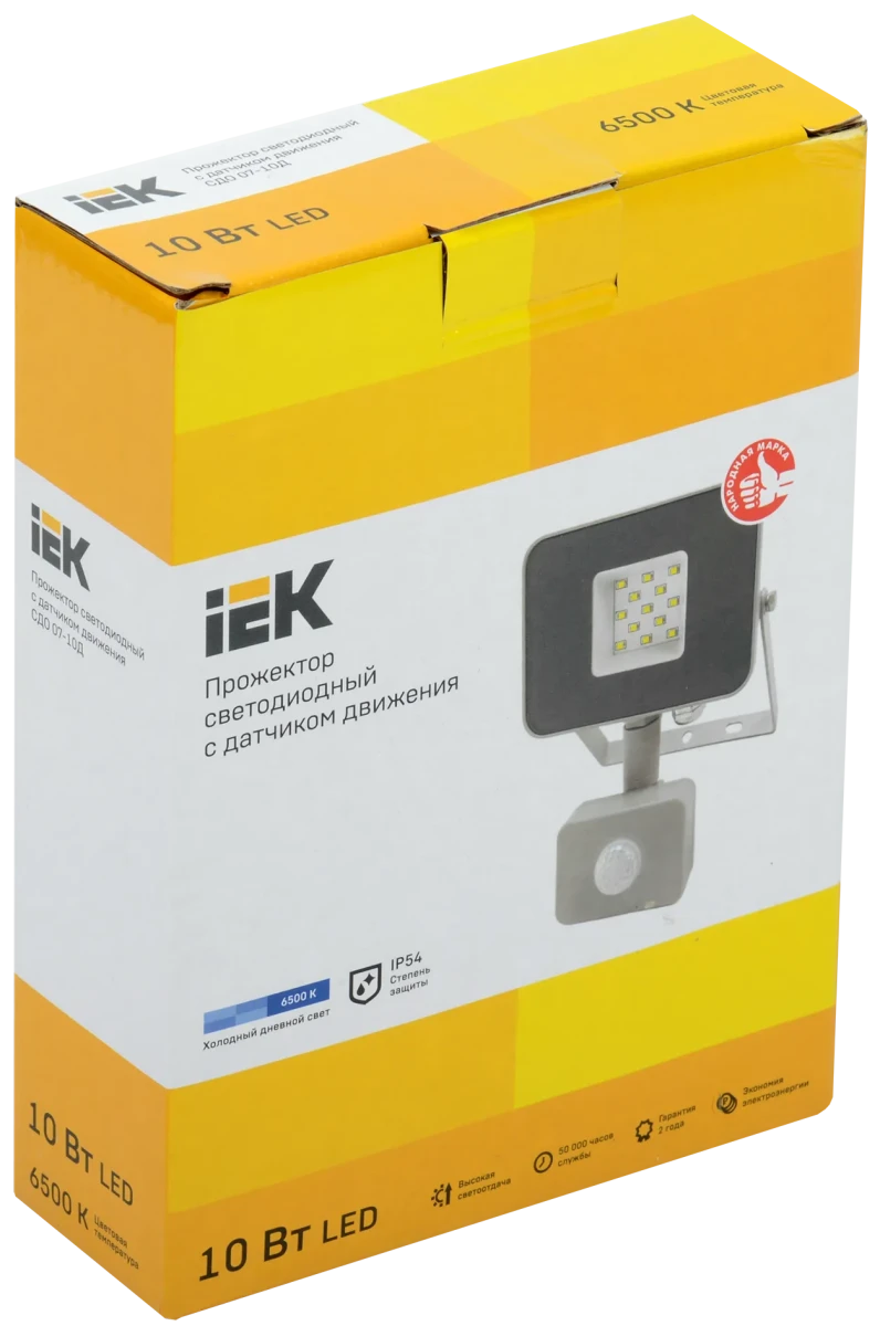 Прожектор СДО 07-10Д светодиодный серый с ДД IP54 IEK Прожектор СДО 07-10Д светодиодный серый с ДД IP54 IEK