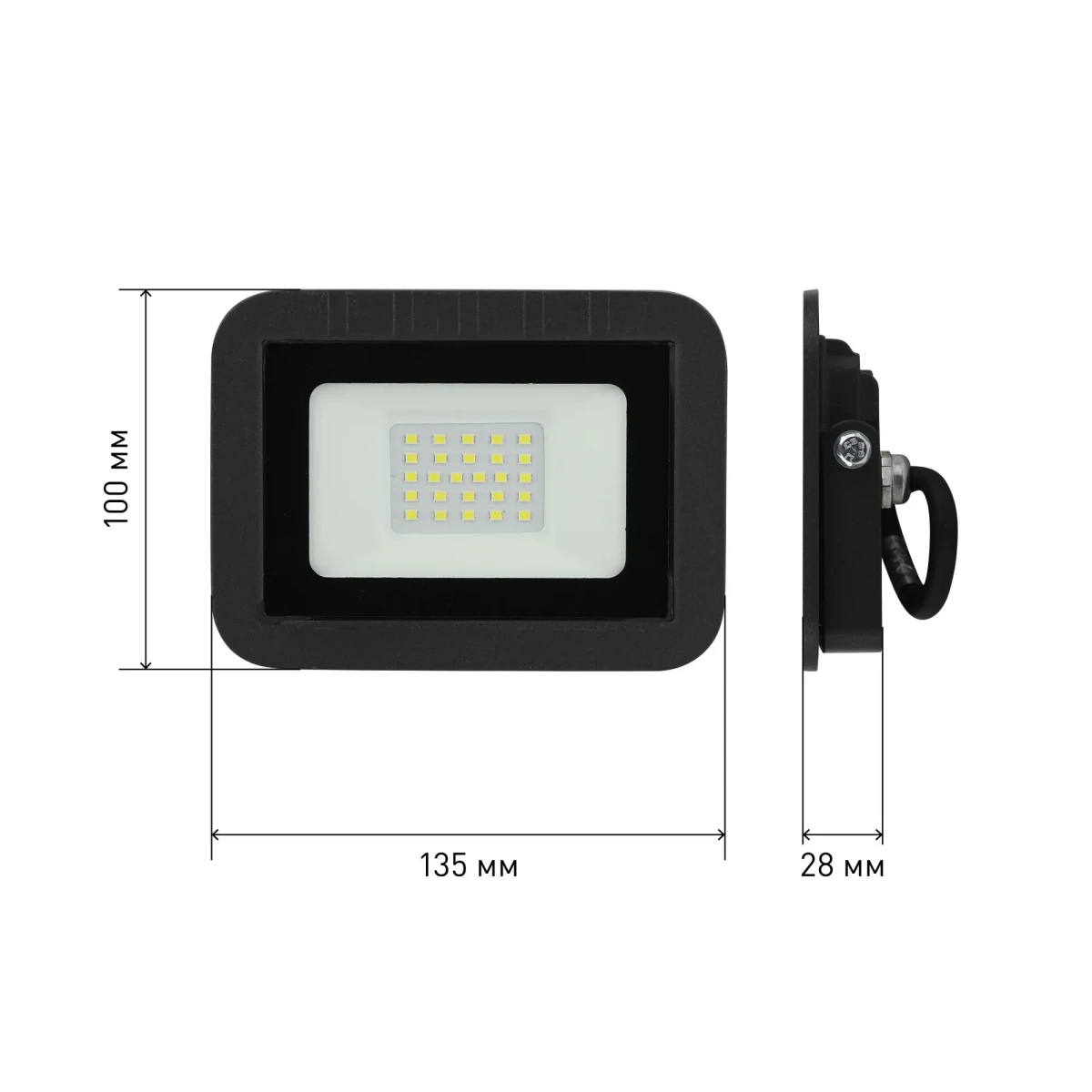 Прожектор светодиодный ДО-20W LPR-061-0-65K-020 20Вт 1900Лм 6500К PRO 135x100x28 Прожектор светодиодный ДО-20W LPR-061-0-65K-020 20Вт 1900Лм 6500К PRO 135x100x28