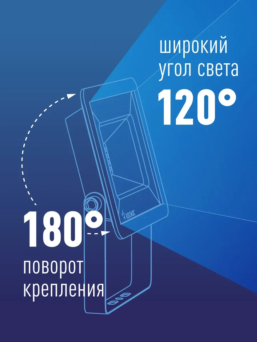 Прожектор светодиодный ДО-30Вт с ИК-Датчиком 6500К1600Лм IP65 Прожектор светодиодный ДО-30Вт с ИК-Датчиком 6500К1600Лм IP65