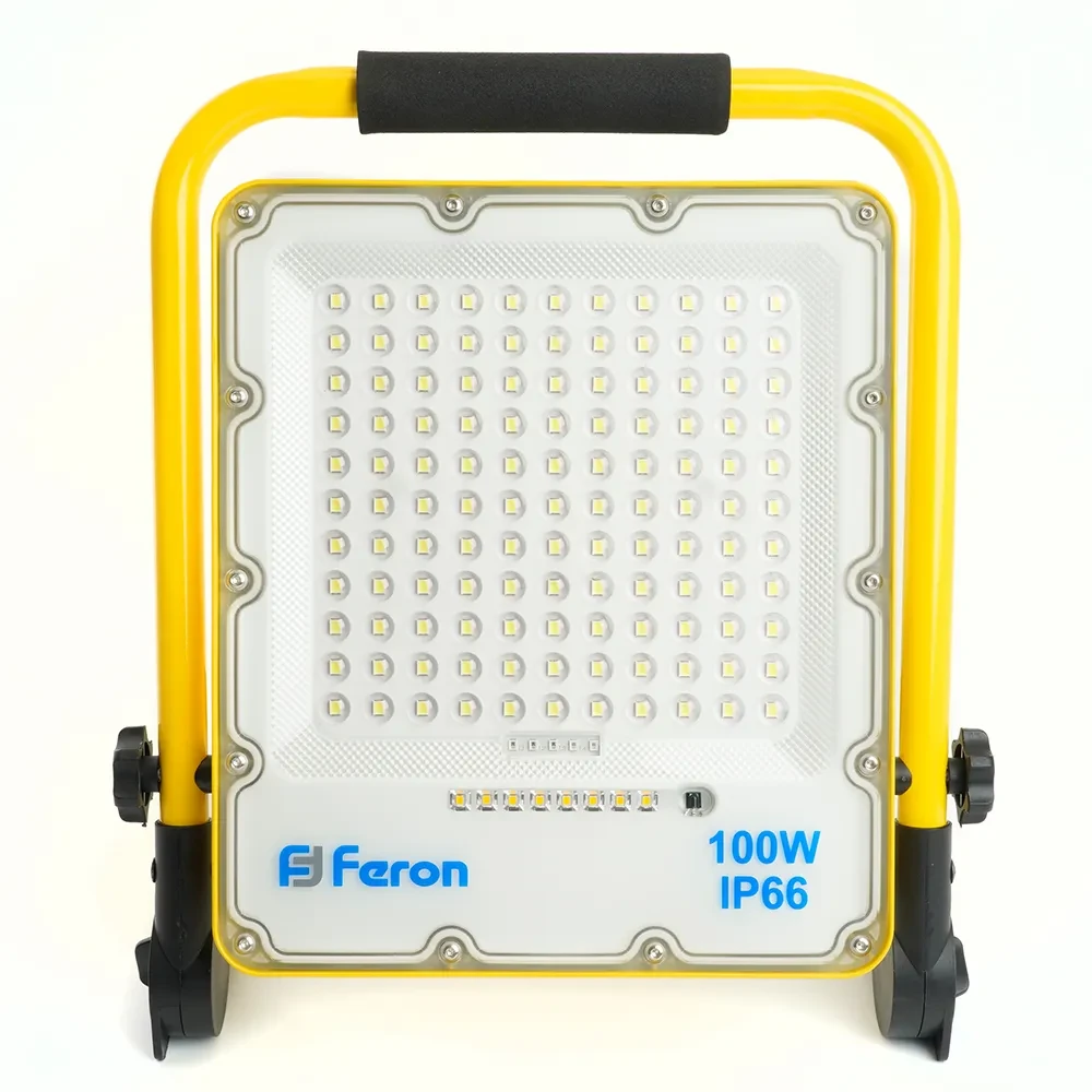 Прожектор светодиодный ДО-100w переносной аккумуляторный 6400K IP66 с зарядным устройством Прожектор светодиодный ДО-100w переносной аккумуляторный 6400K IP66 с зарядным устройством