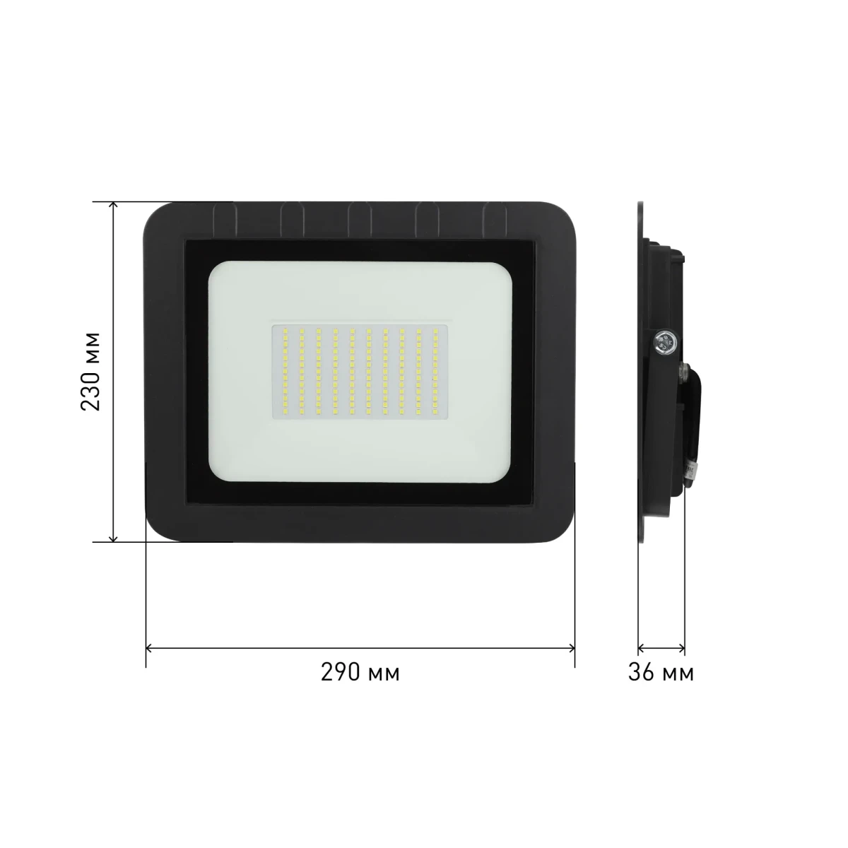 Прожектор светодиодный ДО-100W LPR-061-0-65K-100 100Вт 9000Лм 6500К PRO 290x230x36 Прожектор светодиодный ДО-100W LPR-061-0-65K-100 100Вт 9000Лм 6500К PRO 290x230x36