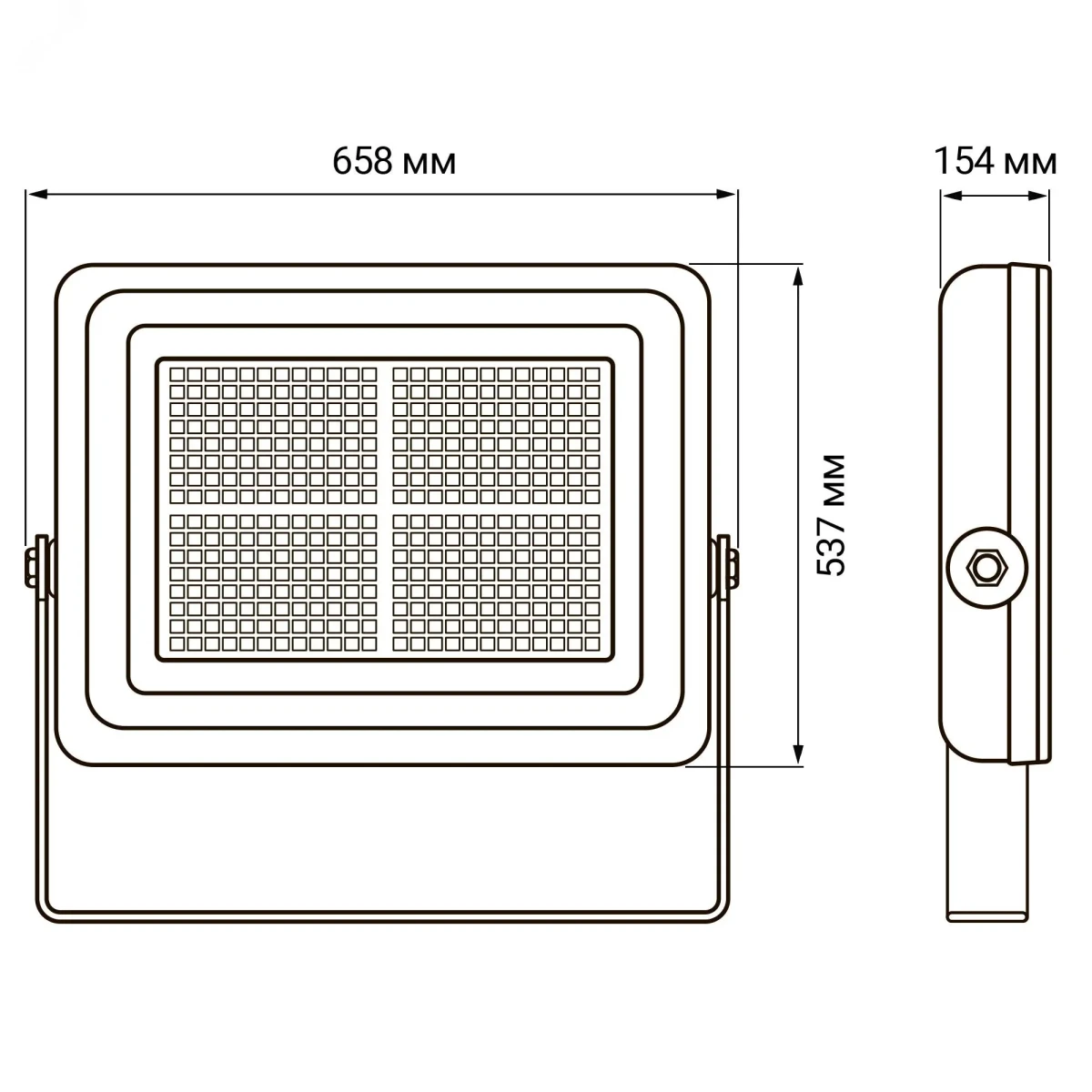 Прожектор светодиодный ДО-600w 6500K 72000 Лм IP65 60° (плоский корпус) Прожектор светодиодный ДО-600w 6500K 72000 Лм IP65 60° (плоский корпус)