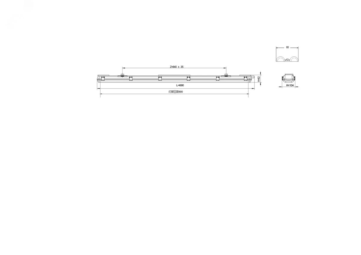 Светильник светодиодный под лампу Т8 SPP-101-0-002-060 Св-к IP65 T8 G13 600мм (8/240) Светильник светодиодный под лампу Т8 SPP-101-0-002-060 Св-к IP65 T8 G13 600мм (8/240)