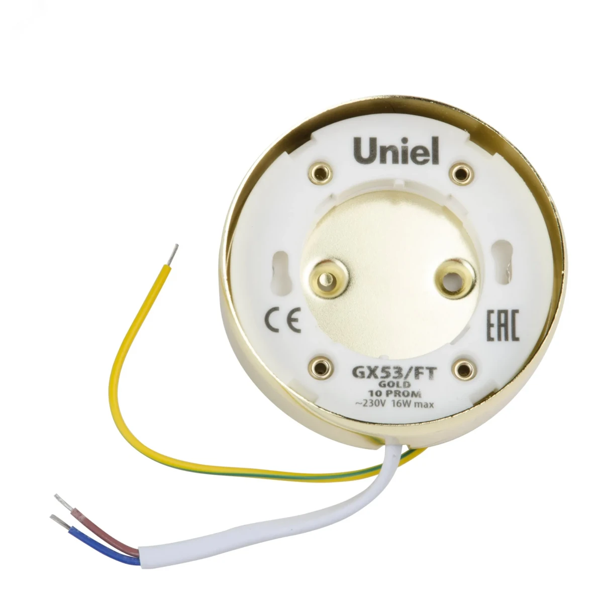 GX53/FT GOLD 10 PROM Светильник накладной. В составе набора из 10шт Корпус золото. Картон. TM GX53/FT GOLD 10 PROM Светильник накладной. В составе набора из 10шт Корпус золото. Картон. TM