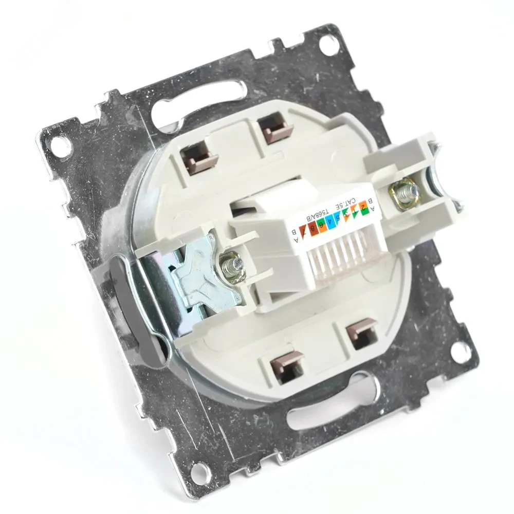 Розетка компьютерная одноместная RJ-45 (механизм), серия Катрин, шоколад Stekker Розетка компьютерная одноместная RJ-45 (механизм), серия Катрин, шоколад Stekker