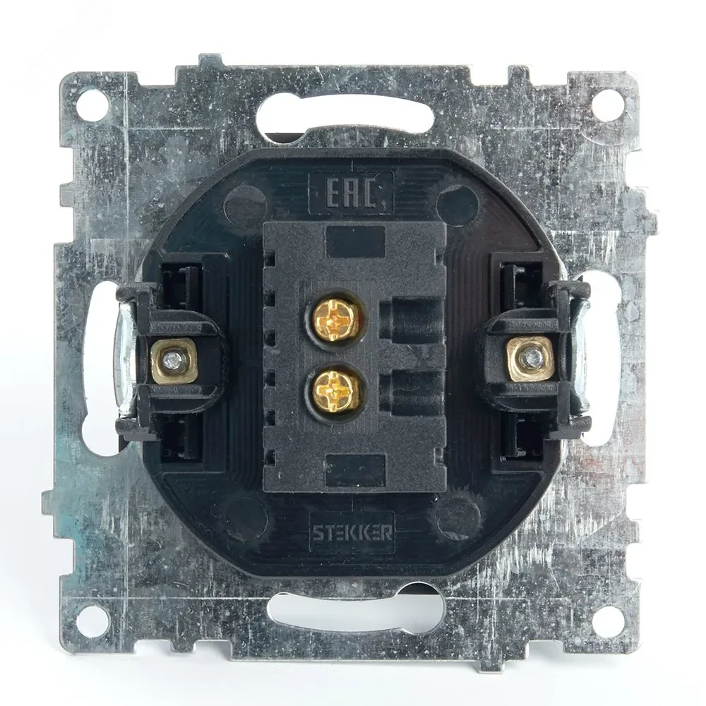 Розетка 2-местная б/з и с USB, Катрин, черный Розетка 2-местная б/з и с USB, Катрин, черный