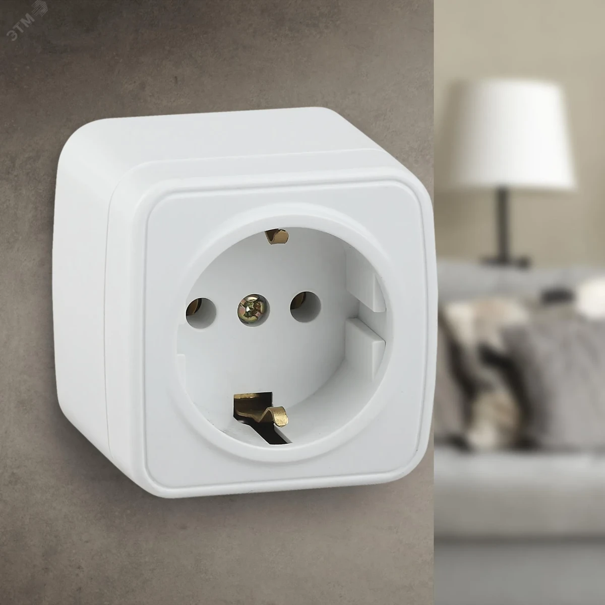 Розетка 2P+E Schuko, 16A-250В, ОУ, Polo, белый, 3-202-01 Розетка 2P+E Schuko, 16A-250В, ОУ, Polo, белый, 3-202-01