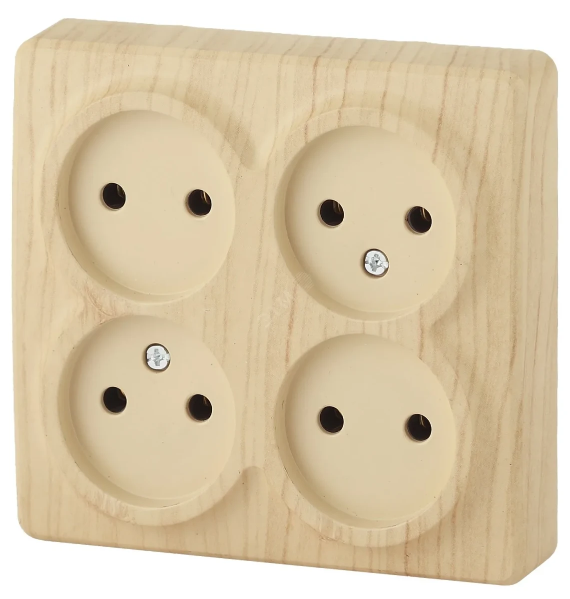 Розетка 4х2P, 16A-250В, ОУ, Эра Эксперт, сосна, 11-2210-11 Розетка 4х2P, 16A-250В, ОУ, Эра Эксперт, сосна, 11-2210-11
