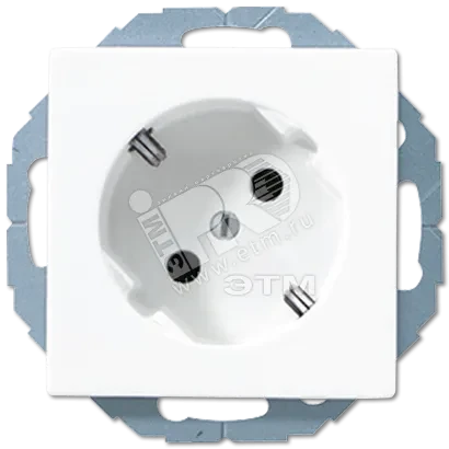 Розетка штепсельная SCHUKO 16A 250V угол наклона 45 гр. белый Розетка штепсельная SCHUKO 16A 250V угол наклона 45 гр. белый