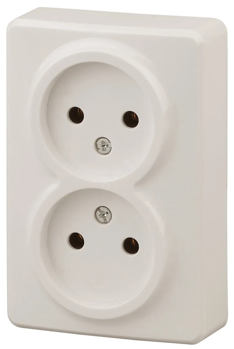 Розетка 2х2P, 16A-250В, ОУ, Эра Эксперт, сл.кость, 11-2202-02 Розетка 2х2P, 16A-250В, ОУ, Эра Эксперт, сл.кость, 11-2202-02