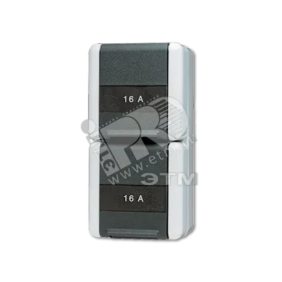 Розетка двойная SCHUKO 16A 250V с полем для надписи накладная IP44 Розетка двойная SCHUKO 16A 250V с полем для надписи накладная IP44