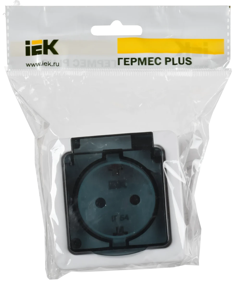Гермес PLUS Розетка с заземлением с крышкой наружная IP54 Гермес PLUS Розетка с заземлением с крышкой наружная IP54