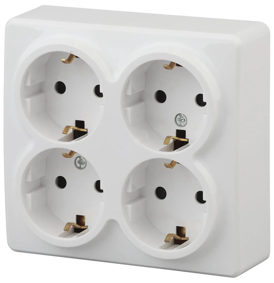 Розетка 4х2P+E Schuko со шторками, 16A-250В, ОУ, Эра Эксперт, белый, 11-2211-01 Розетка 4х2P+E Schuko со шторками, 16A-250В, ОУ, Эра Эксперт, белый, 11-2211-01
