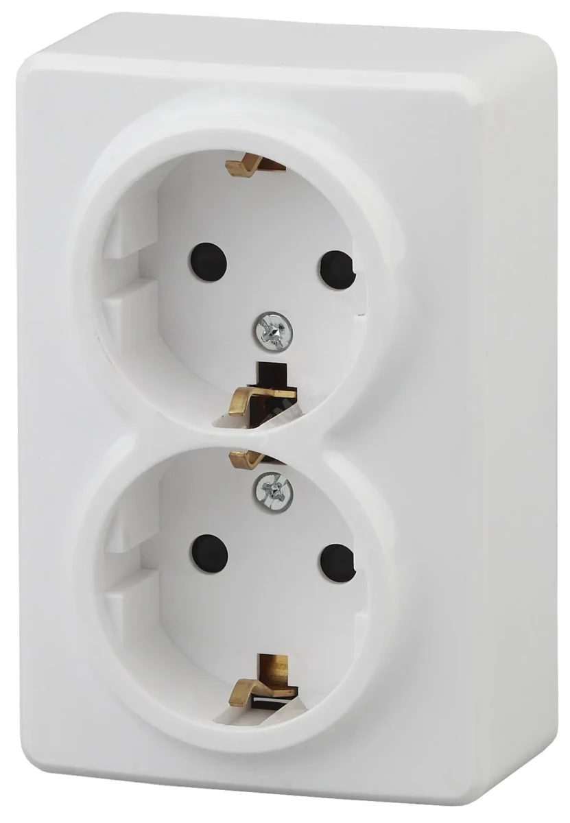 Розетка 2х2P+E Schuko со шторками, 16A-250В, ОУ, Эра Эксперт, белый, 11-2206-01 Розетка 2х2P+E Schuko со шторками, 16A-250В, ОУ, Эра Эксперт, белый, 11-2206-01