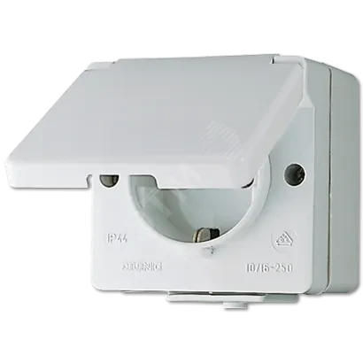 Розетка штепсельная SCHUKO накладная IP44 Розетка штепсельная SCHUKO накладная IP44
