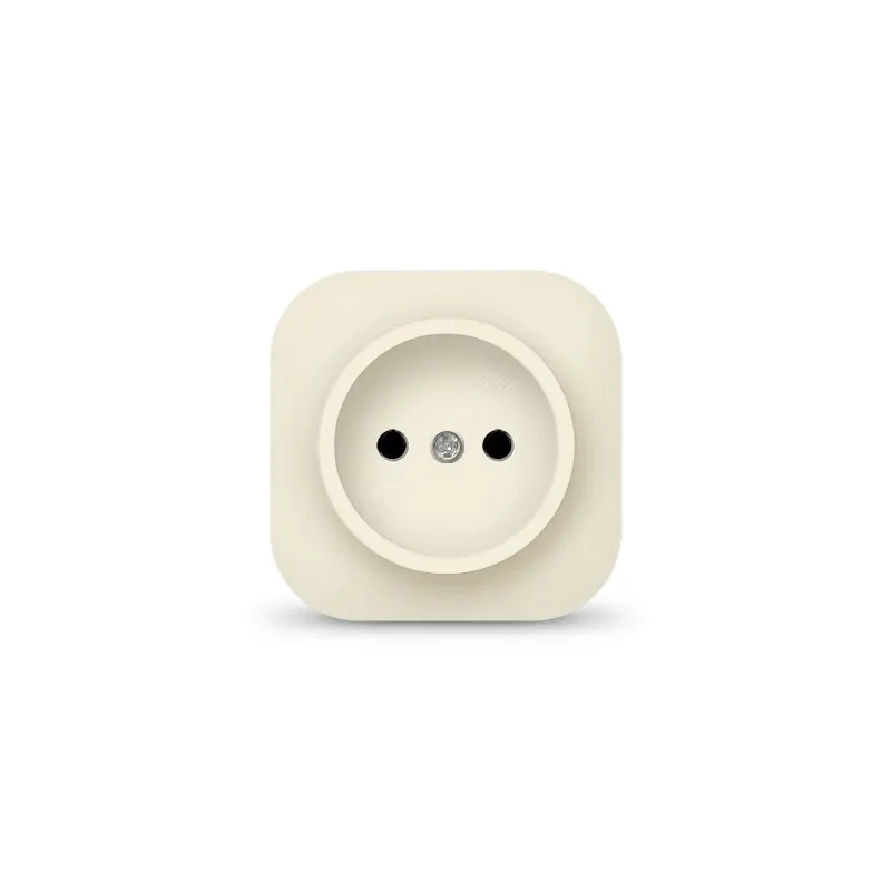 Розетка одноместная серия IONICH, б/з, о/у, 16А, 220В, слоновая кость (ivory) Розетка одноместная серия IONICH, б/з, о/у, 16А, 220В, слоновая кость (ivory)