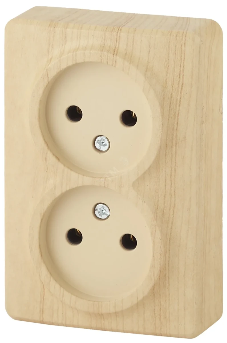 Розетка 2х2P, 16A-250В, ОУ, Эра Эксперт, сосна, 11-2202-11 Розетка 2х2P, 16A-250В, ОУ, Эра Эксперт, сосна, 11-2202-11