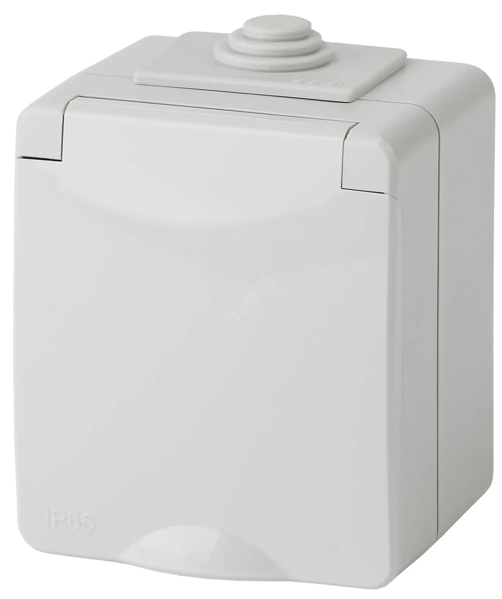 Розетка 2P+E IP65, шторки, 16A-250В, ОУ, Эра Эксперт, серый, 11-2602-03 Розетка 2P+E IP65, шторки, 16A-250В, ОУ, Эра Эксперт, серый, 11-2602-03