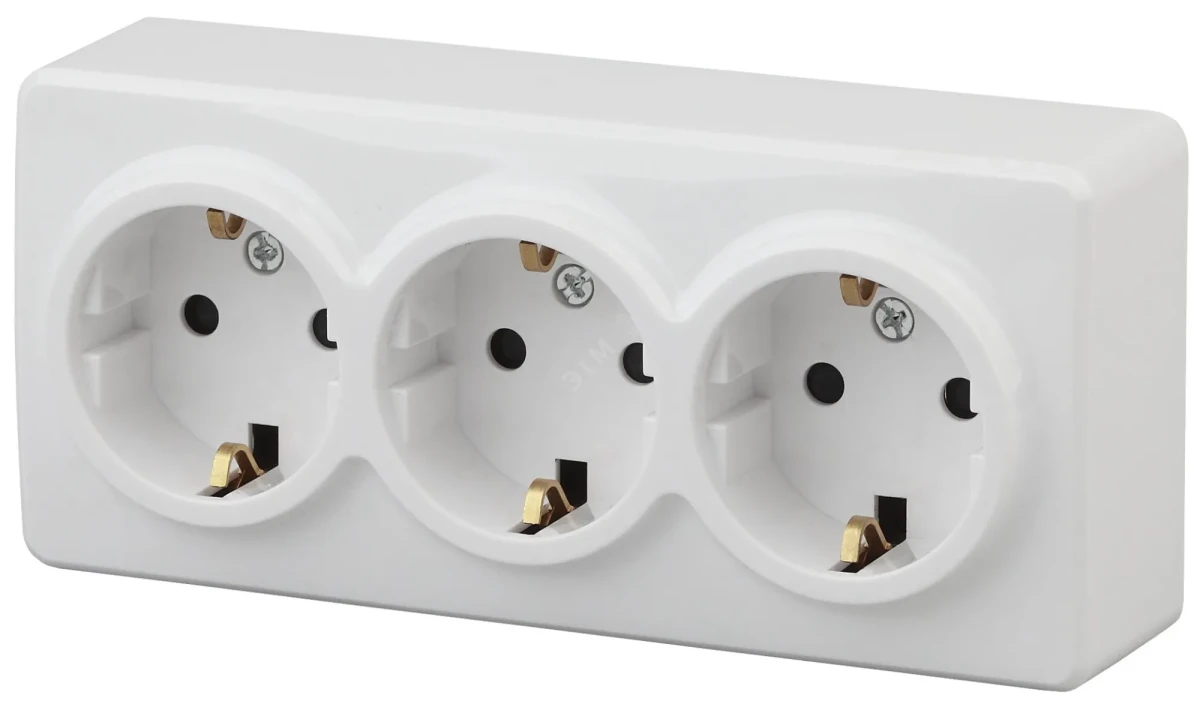 Розетка 3х2P+E Schuko со шторками, 16A-250В, ОУ, Эра Эксперт, белый, 11-2209-01 Розетка 3х2P+E Schuko со шторками, 16A-250В, ОУ, Эра Эксперт, белый, 11-2209-01