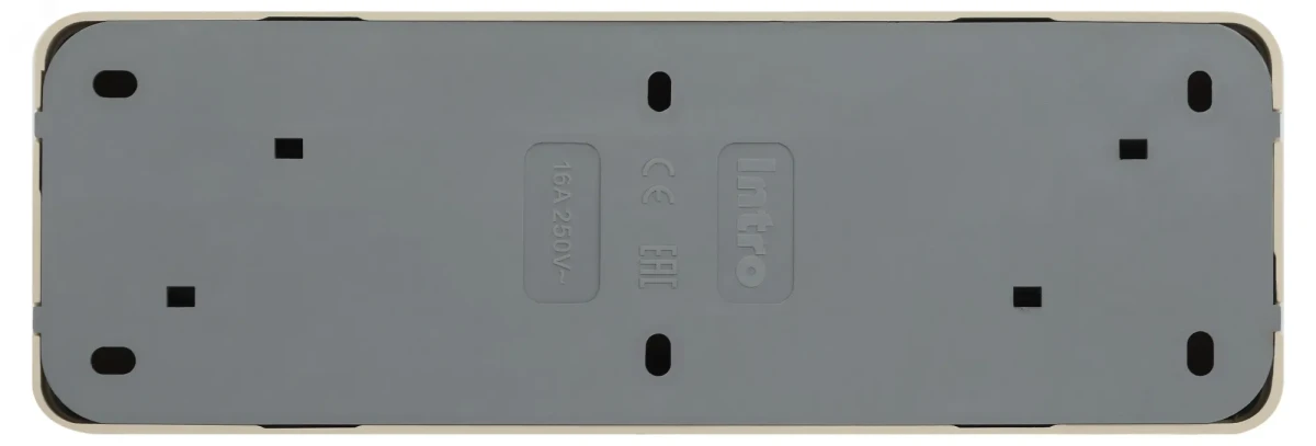 Розетка Intro Quadro 2-207-02 без заземления четырехместная 4х2P, 16А-250В, IP20, ОУ, слоновая кость Розетка Intro Quadro 2-207-02 без заземления четырехместная 4х2P, 16А-250В, IP20, ОУ, слоновая кость