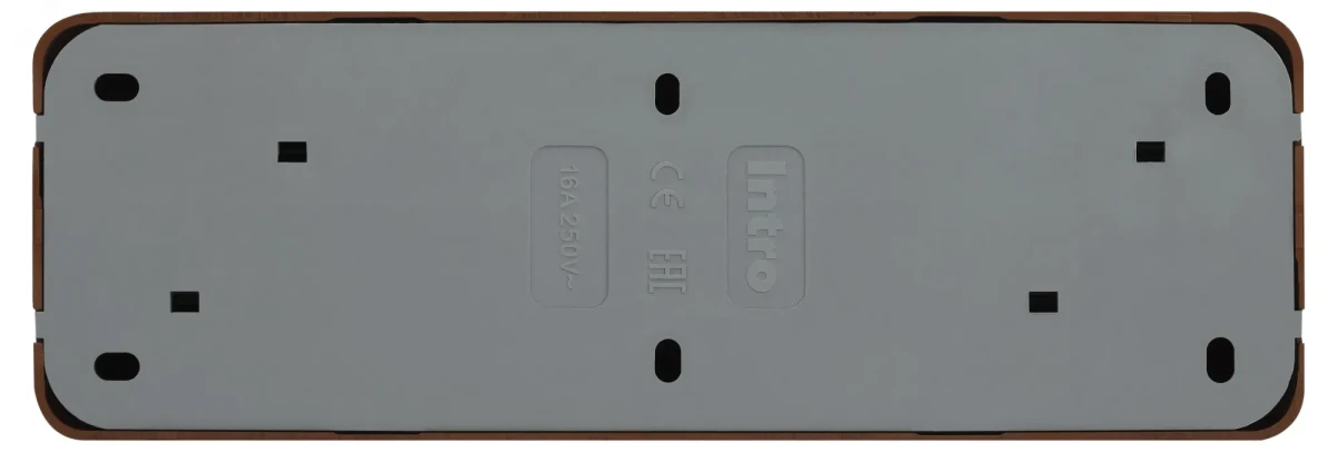 Розетка Intro Quadro 2-208-10 с заземлением четырёхместная 4х2P+E, 16А-250В, IP20, ОУ, венге Розетка Intro Quadro 2-208-10 с заземлением четырёхместная 4х2P+E, 16А-250В, IP20, ОУ, венге