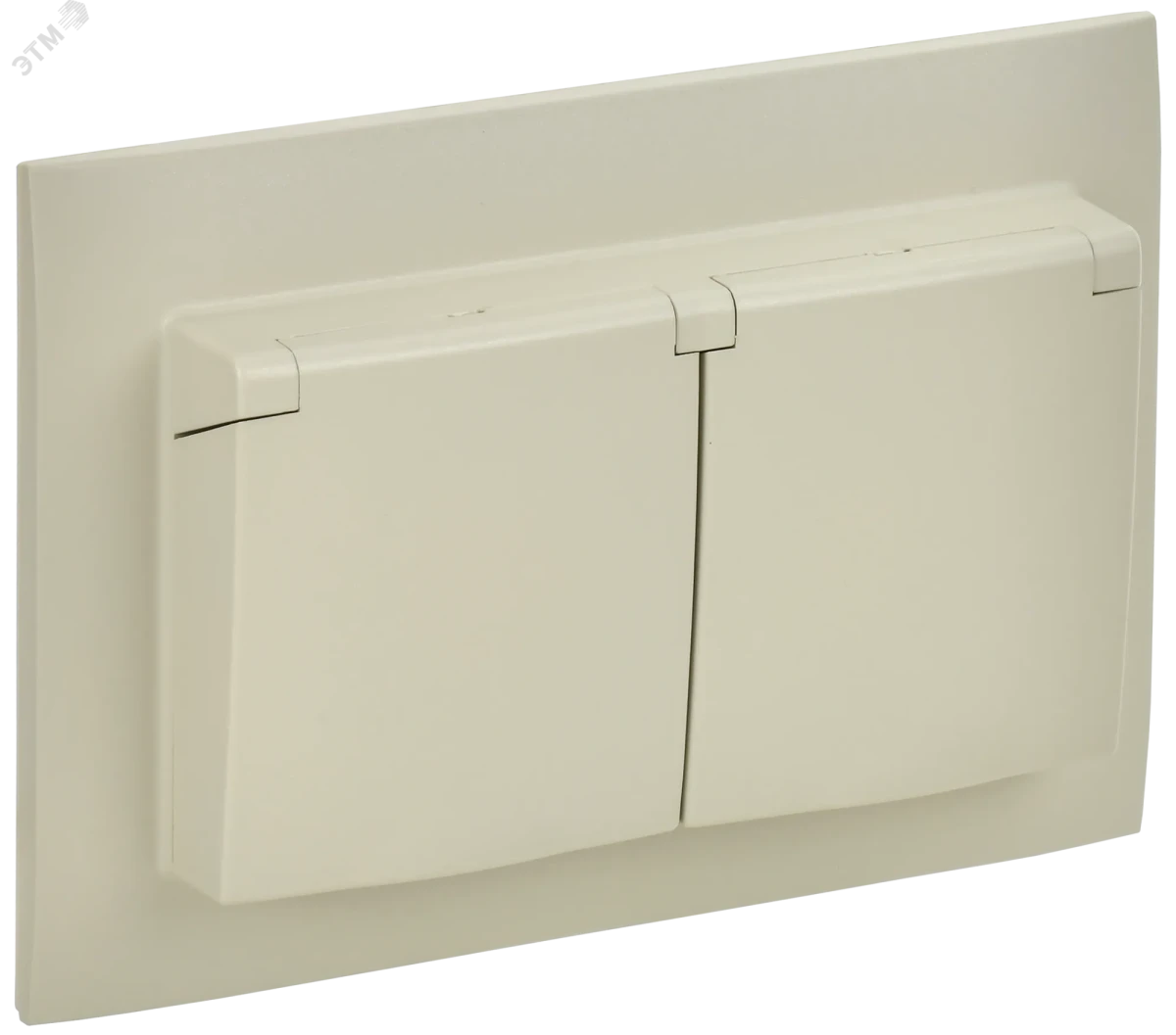 SKANDY Розетка 2-местная и крышкой 16А в сборе IP44 SK-R12B бежевый IEK SKANDY Розетка 2-местная и крышкой 16А в сборе IP44 SK-R12B бежевый IEK