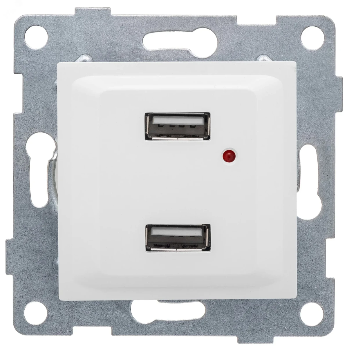 GUSI Ugra механизм розетки USB, двойной, скрытая установка. Цвет белый. GUSI Ugra механизм розетки USB, двойной, скрытая установка. Цвет белый.