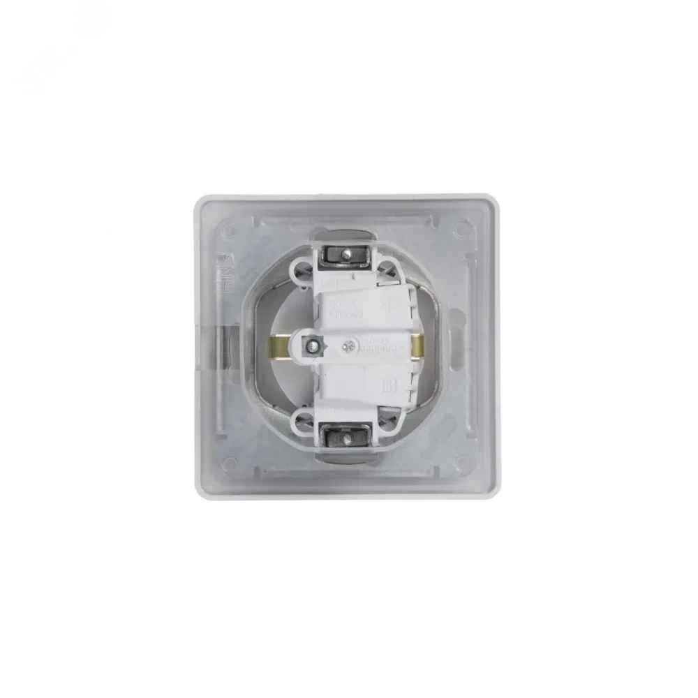 GLOSSA Розетка с заземлением со шторками с крышкой белая в сборе IP44 GLOSSA Розетка с заземлением со шторками с крышкой белая в сборе IP44