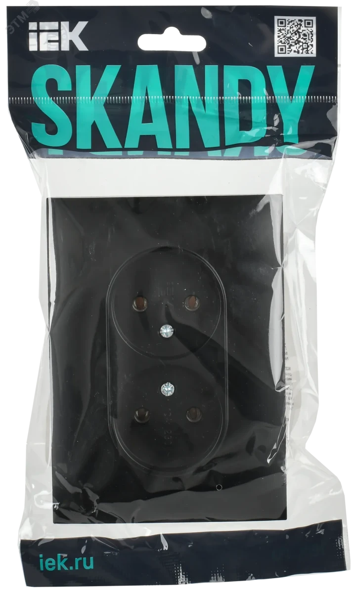 SKANDY Розетка 2-местная без заземления без защитных шторок 10А в сборе SK-R10Bl черный IEK SKANDY Розетка 2-местная без заземления без защитных шторок 10А в сборе SK-R10Bl черный IEK