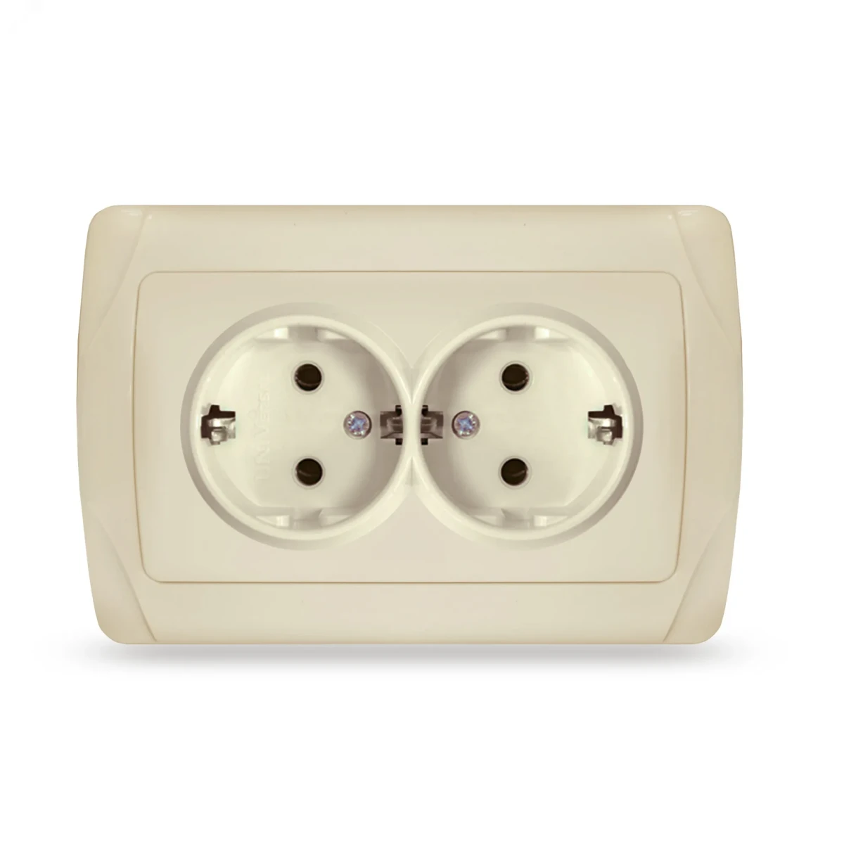 Маргарита розетка двухместная с/з, с/у, 16А, 220В, сл.кость (ivory) (еврослот) Маргарита розетка двухместная с/з, с/у, 16А, 220В, сл.кость (ivory) (еврослот)
