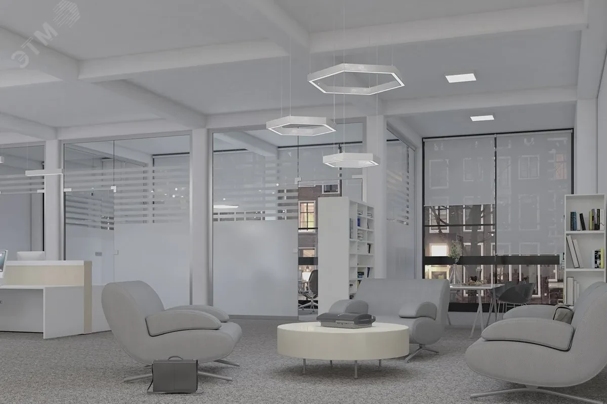 Светильник LED Effect СТРЕЛА R6 38Вт 2300лм 3000К IP20 КСС Д подвесные, DALI Светильник LED Effect СТРЕЛА R6 38Вт 2300лм 3000К IP20 КСС Д подвесные, DALI