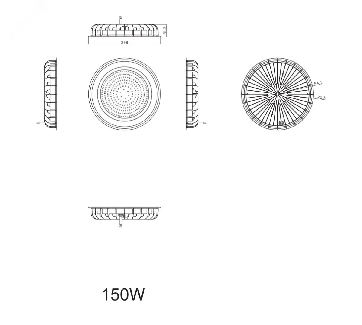 Cветильник cветодиодный подвесной SPP-402-0-50K-150 IP65 150Вт 15000Лм 5000К Кп Cветильник cветодиодный подвесной SPP-402-0-50K-150 IP65 150Вт 15000Лм 5000К Кп