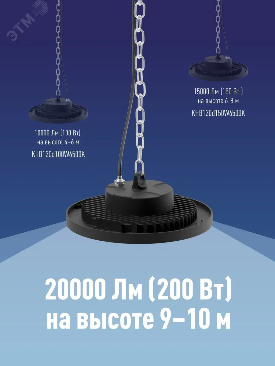 Светильник светодиодный ДСП-200Вт HIgh Bay 6500К 20000 Лм IP65 Светильник светодиодный ДСП-200Вт HIgh Bay 6500К 20000 Лм IP65