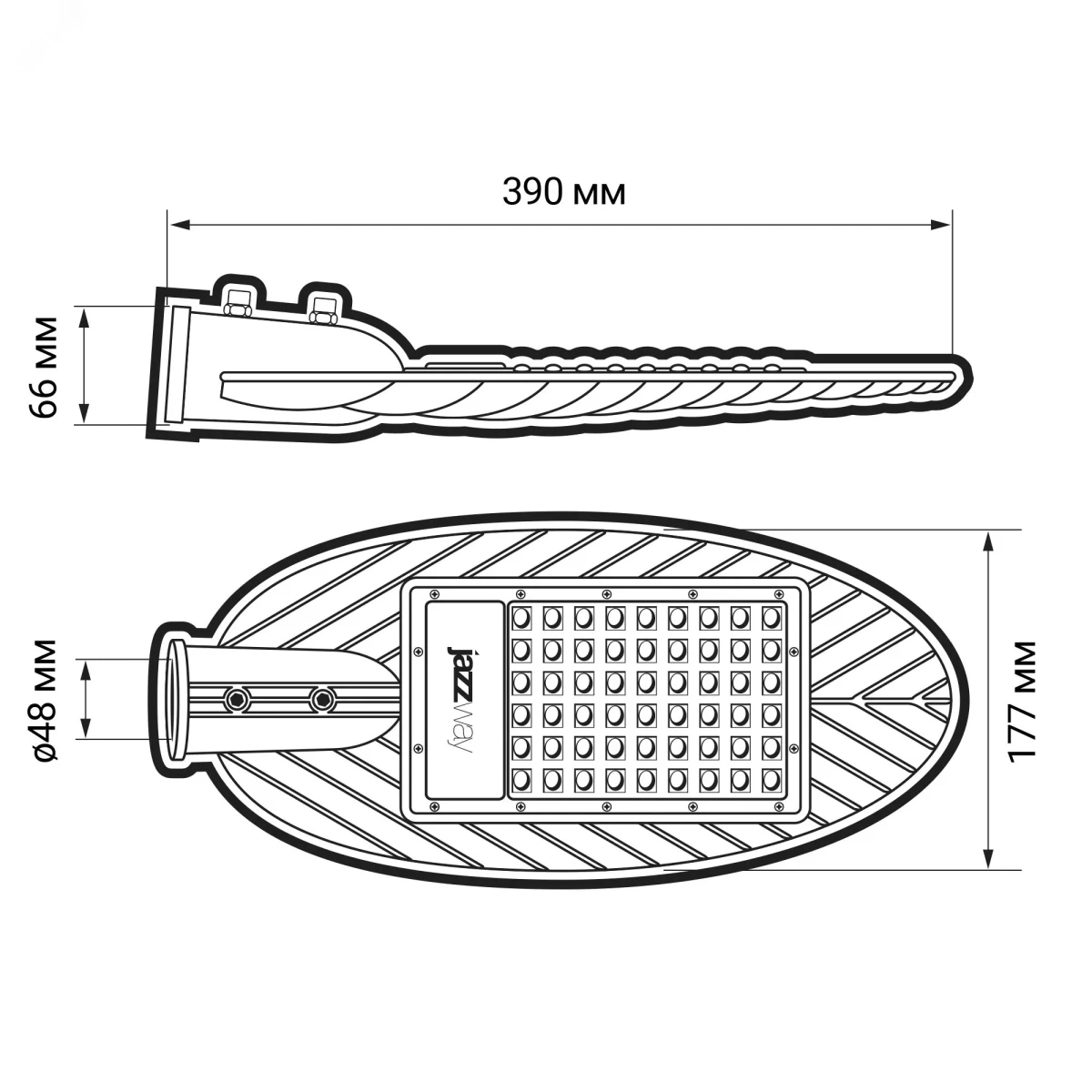 Светильник светодиодный промышленный уличный ДКУ- 70w 4000K 6860Лм IP65 AC190-260V (2г.гар) Jazzway Светильник светодиодный промышленный уличный ДКУ- 70w 4000K 6860Лм IP65 AC190-260V (2г.гар) Jazzway