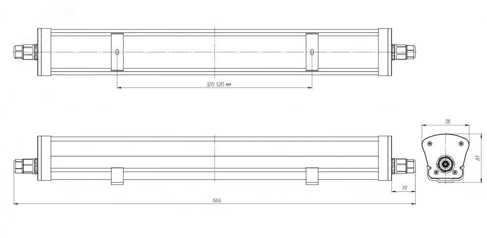 Светильник LPO/LSP SE 30/3200 Mini-6 opal 5K T Светильник LPO/LSP SE 30/3200 Mini-6 opal 5K T