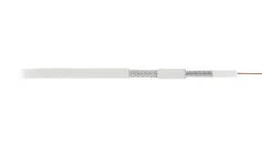 Кабель коаксиальный RG-6 (75 Ом) одножильный CCS внутренний PVC бел 100м Кабель коаксиальный RG-6 (75 Ом) одножильный CCS внутренний PVC бел 100м