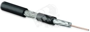 Кабель коаксиальный SAT703N. 75 Ом. жила - 17 AWG (1.13 мм. медь.solid). экран - фольга+оплетка (луженная медь. 45%). общий диаметр 6.6мм. изоляция PVC. черный (бухта 500 м) Кабель коаксиальный SAT703N. 75 Ом. жила - 17 AWG (1.13 мм. медь.solid). экран - фольга+оплетка (луженная медь. 45%). общий диаметр 6.6мм. изоляция PVC. черный (бухта 500 м)