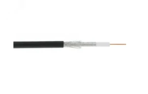Кабель коаксиальный RG-6 (75 Ом) одножильный CCS внешний PE до -40C черный Кабель коаксиальный RG-6 (75 Ом) одножильный CCS внешний PE до -40C черный