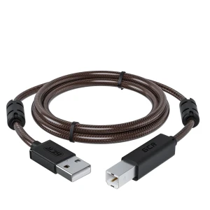 Кабель USB 2.0 AM на BM, 0.75 м., черно-прозрачный, ферритовые кольца Кабель USB 2.0 AM на BM, 0.75 м., черно-прозрачный, ферритовые кольца