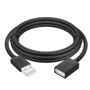 Удлинитель USB 2.0 AM на AF, 1.5 м., черный, морозостойкий Удлинитель USB 2.0 AM на AF, 1.5 м., черный, морозостойкий