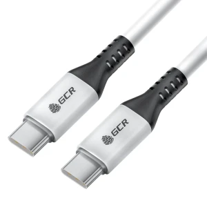 Кабель USB Type C на Type C, 1.5 м., AL белый-черный Кабель USB Type C на Type C, 1.5 м., AL белый-черный