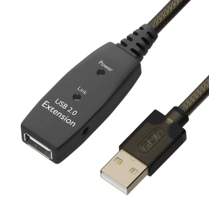 Удлинитель USB 2.0 AM на AF, 15 м., активный, с усилителем сигнала, разъем для доп.питания Удлинитель USB 2.0 AM на AF, 15 м., активный, с усилителем сигнала, разъем для доп.питания