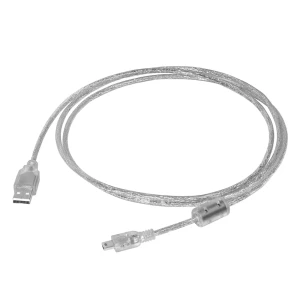 Кабель USB 2.0 AM на Mini USB B, 1.5 м., прозрачный, морозостойкий