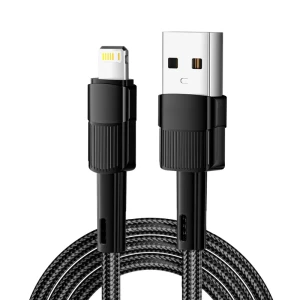 Кабель USB-A - Lightning для Apple, 2,4А, 1м, черный Кабель USB-A - Lightning для Apple, 2,4А, 1м, черный