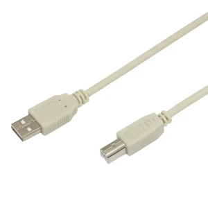 Кабель USB (шт. USB B - шт. USB A) 3 м, серый, 18-1106,
