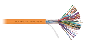 Кабель U/UTP 50 пар, Кат.3 (Класс C), 16МГц, одножильный, BC (чистая медь), 26AWG (0,405мм), полимерный материал нг(А)-HF, внутренний, оранжевый, 305м Кабель U/UTP 50 пар, Кат.3 (Класс C), 16МГц, одножильный, BC (чистая медь), 26AWG (0,405мм), полимерный материал нг(А)-HF, внутренний, оранжевый, 305м
