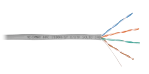 Кабель U/UTP 4 пары, Кат.5e (Класс D), тест по ISO/IEC, 100МГц, одножильный, BC (чистая медь), 24AWG (0,50мм), поливинилхлорид, внутренний, серый, 100м Кабель U/UTP 4 пары, Кат.5e (Класс D), тест по ISO/IEC, 100МГц, одножильный, BC (чистая медь), 24AWG (0,50мм), поливинилхлорид, внутренний, серый, 100м